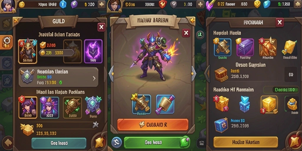 Screenshot menunjukkan antarmuka menarik dari permainan.