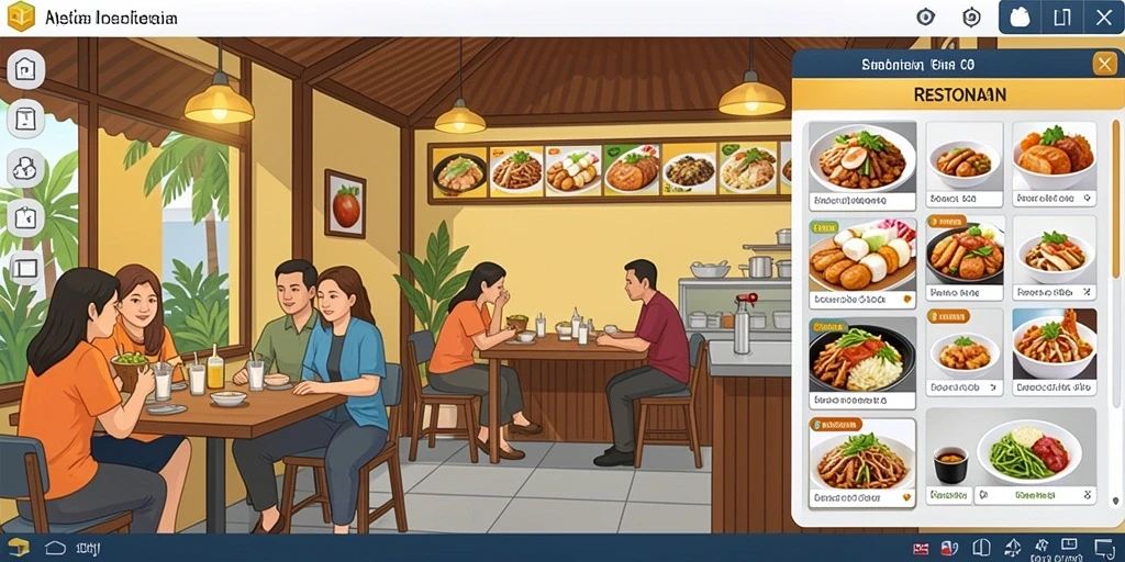 Tampilan antarmuka permainan yang menarik.